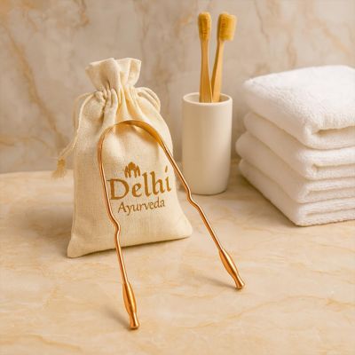 Raspador Limpador de Língua 100% Cobre