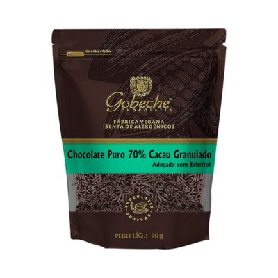 Chocolate Puro 70% Cacau Granulado Gobeche - 90g